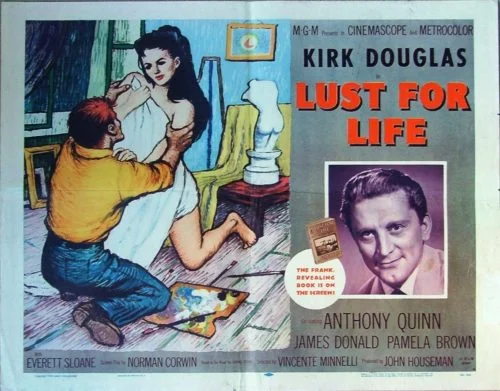 Original vintage US film poster for Van Gogh story, Lust for Life with Kirk Douglas