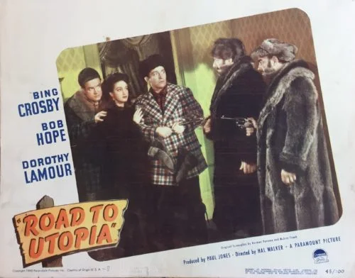 Original vintage US cinema lobby card movie poster for Road to Utopia