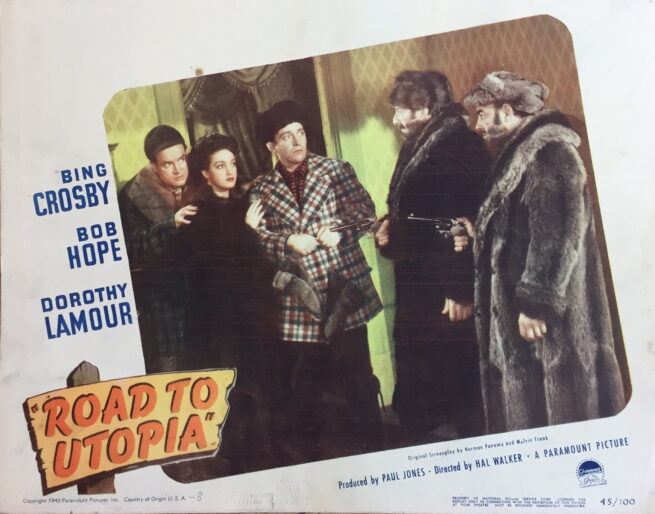 Original vintage US cinema lobby card movie poster for Road to Utopia