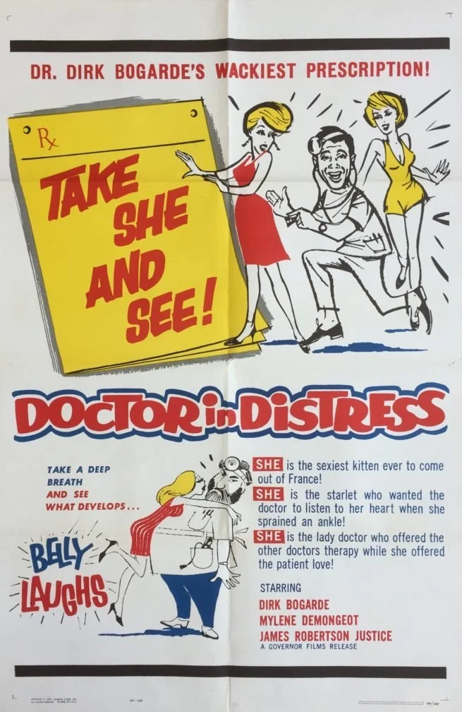 Original vintage US cinema movie poster for Doctor in Distress