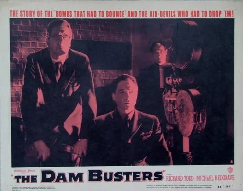 Vintage original US cinema lobby card poster for classic WWII movie The Dam Busters