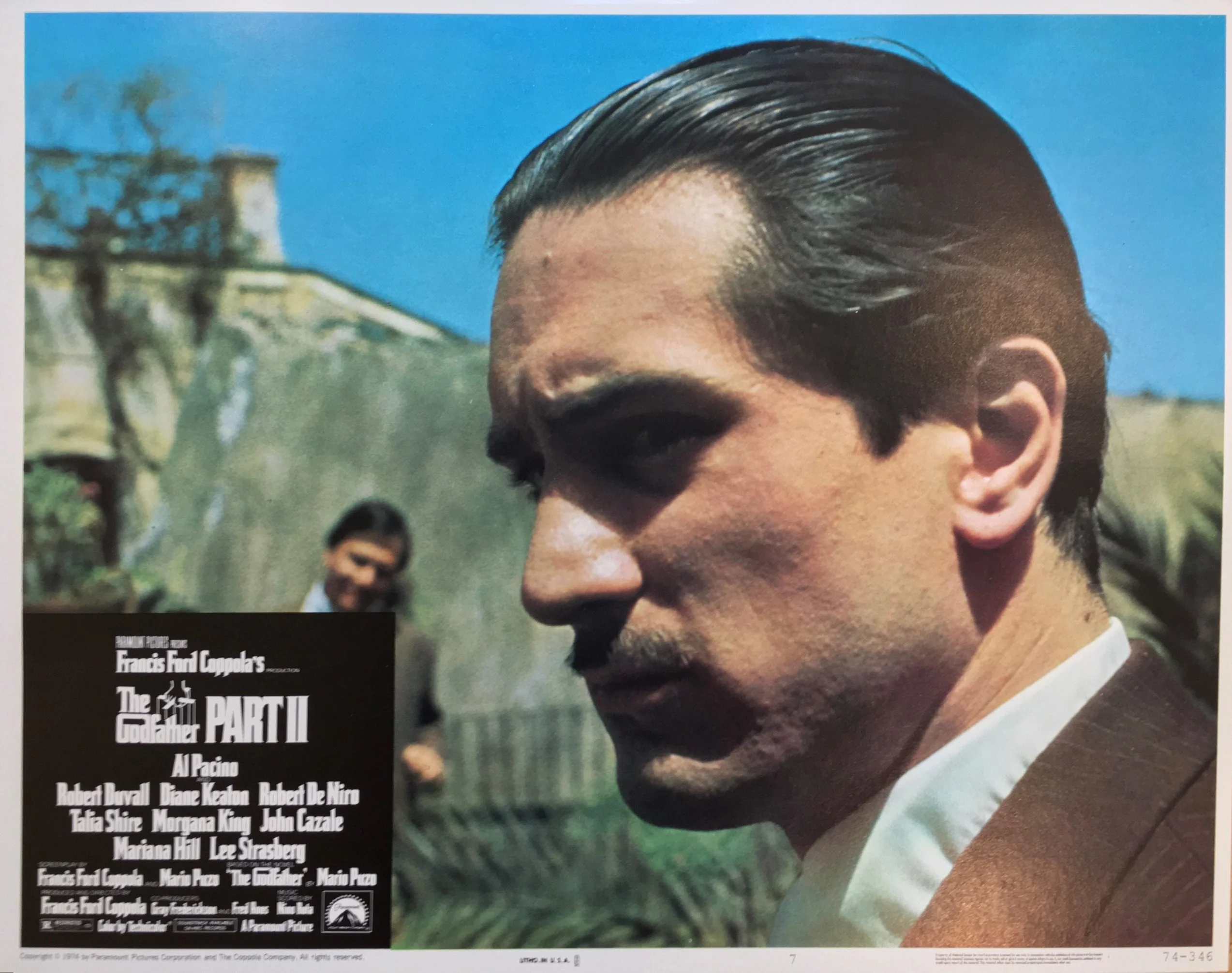 Original vintage US cinema lobby card movie poster for The Godfather Part II
