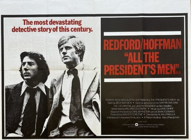 Original vintage UK cinema movie poster for All the President's Men