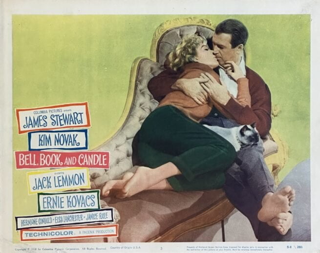 Original vintage cinema lobby card for Bell, Book and Candle