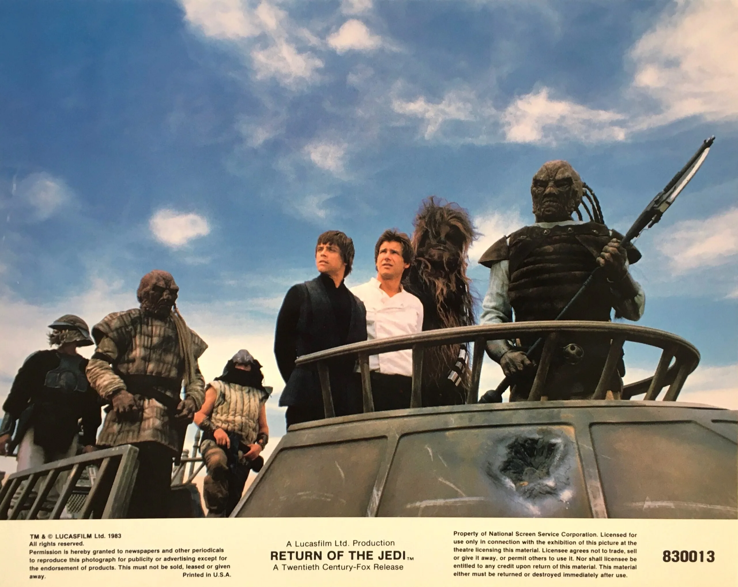 Original vintage cinema mini lobby card movie poster for Return of the Jedi